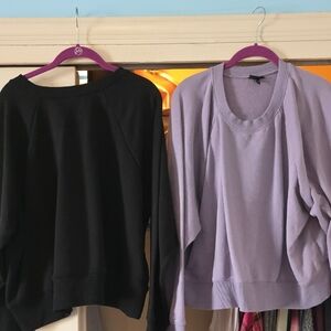 torrid Black and Lavender Crewneck Sweaters